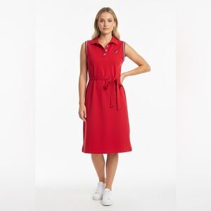 Tommy Hilfiger Sleeveless Belted Polo Dress – Size Small (S/P)
